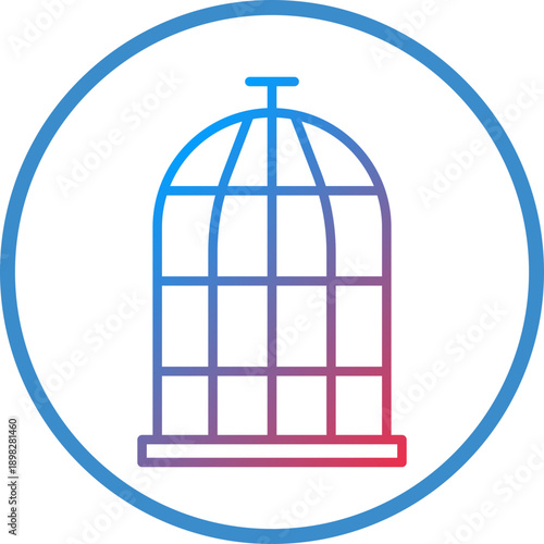 Cage Line Icon Style