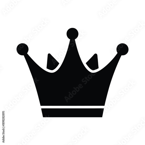 Crown Royal Silhouette Icon Vector Illustration