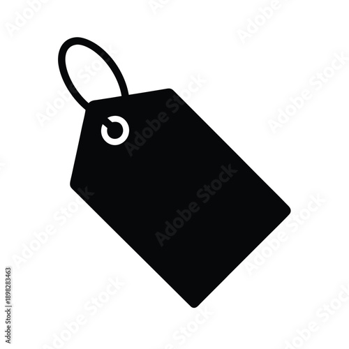Release Tag Silhouette Icon Vector Illustration