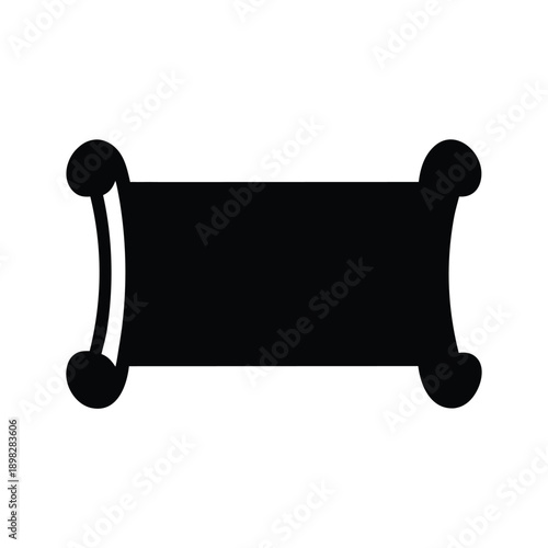Scroll Bar Silhouette Icon Vector Illustration