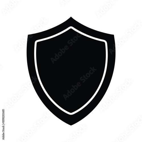 Shield Medieval Silhouette Icon Vector Illustration