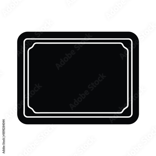Widget Card Silhouette Icon Vector Illustration