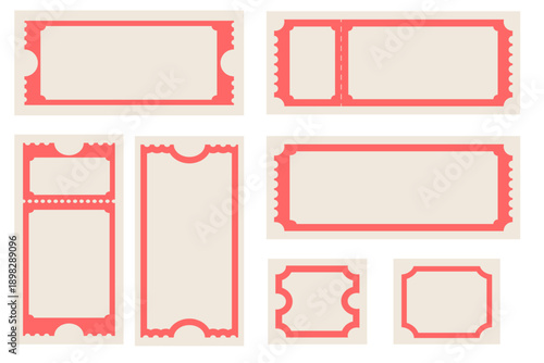 Empty Retro Tickets Template