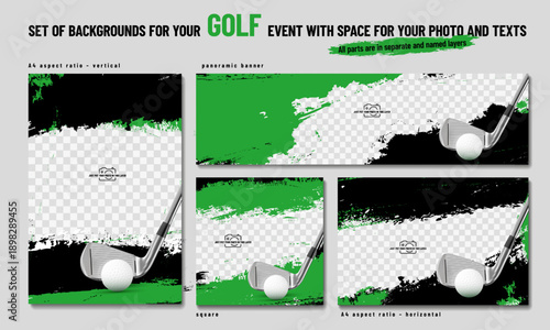 Dynamic Golf Event Background Design Templates