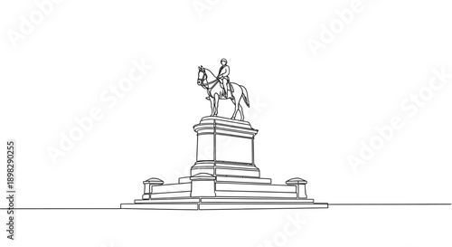 statue of a man on horse on a pedestal