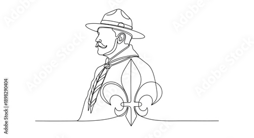 scout leader, fleur de lis