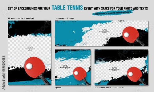 Dynamic Table Tennis Event Background Design Templates
