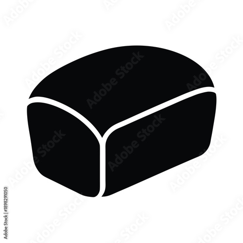 Bread Loaf Silhouette Icon Vector Illustration