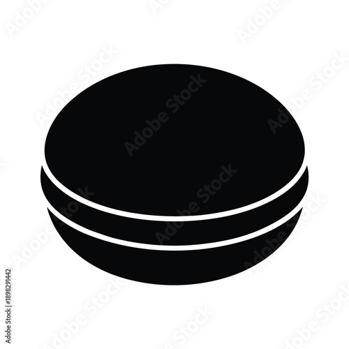 Macaron Silhouette Icon Vector Illustration