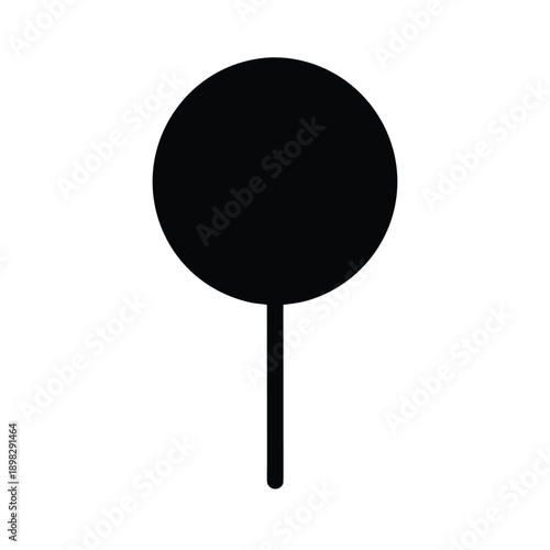 Lollipop Silhouette Icon Vector Illustration