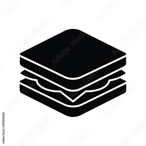 Sandwich Silhouette Icon Vector Illustration