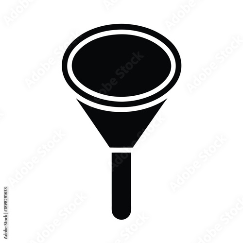 Search Filter Silhouette Icon Vector Illustration