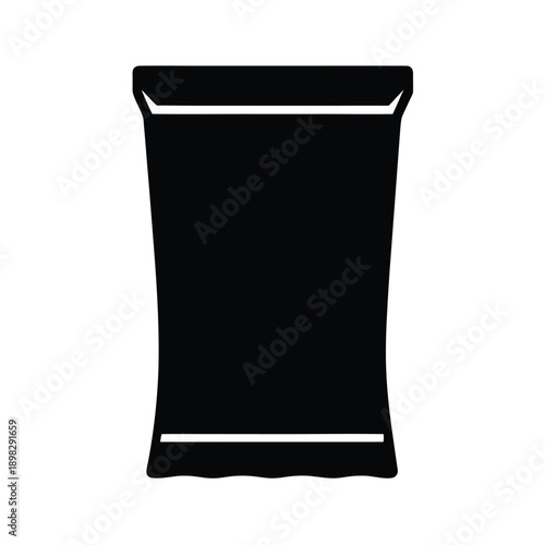 Snack Packet Silhouette Icon Vector Illustration