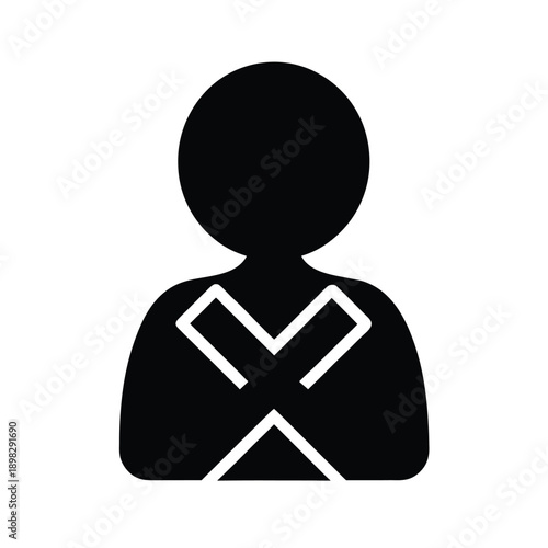 Status Offline Silhouette Icon Vector Illustration