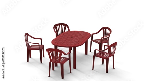 plastic table and chair