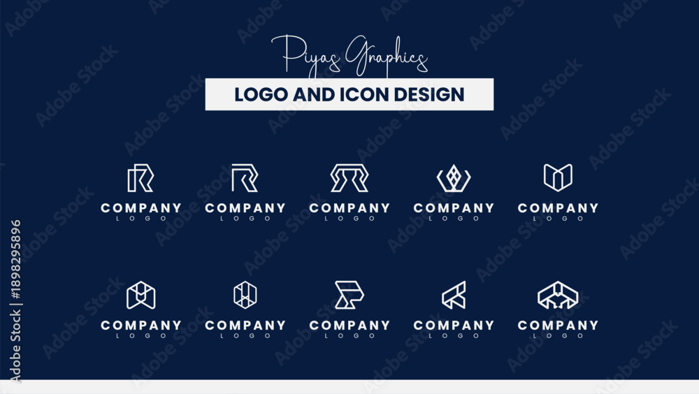 Obraz premium Dynamic Hexagonal Logo Design Bundless