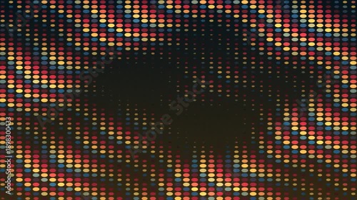 Abstract Light Dots Rippling in Dark Studio