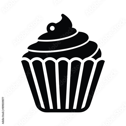Cupcake Icon Vector Illustration