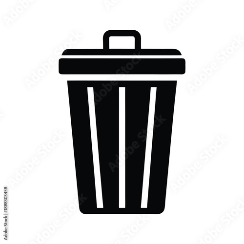 Trash Bin Icon Vector Illustration