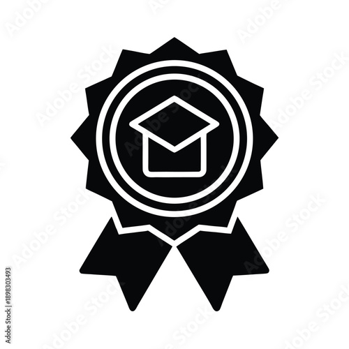 Academic Award Icon Vector Illustration