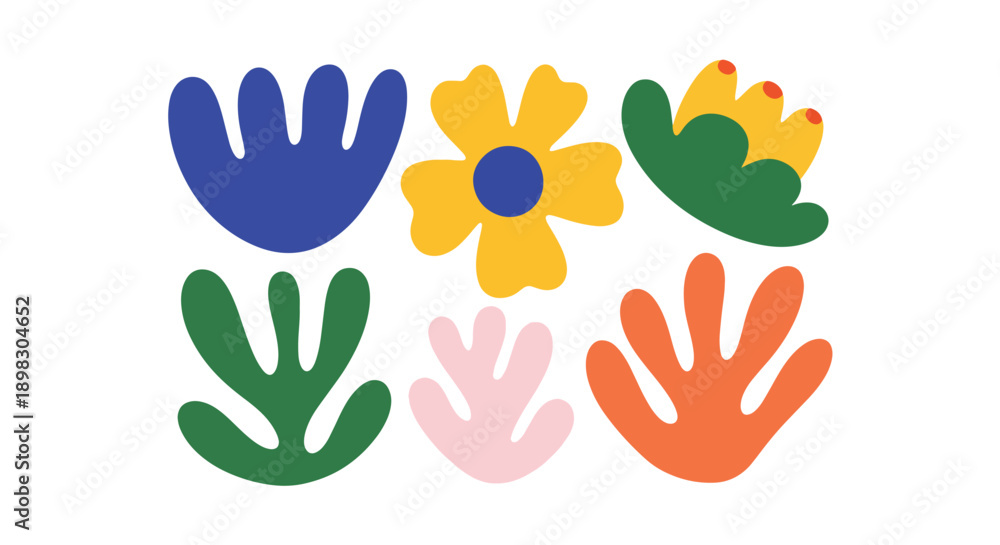 Fototapeta premium Colorful Stylized Flowers