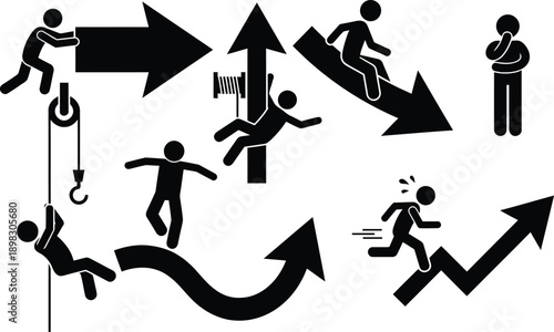 Illustration of various people engaging in different types of physical activities