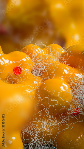 Fat cells,  adipocyte and lipocyte, cholesterol in a cells, blocked vessel in high level of LDL (bad cholesterol) lipoprotein,  risks of heart disease, stroke, and vascular damage