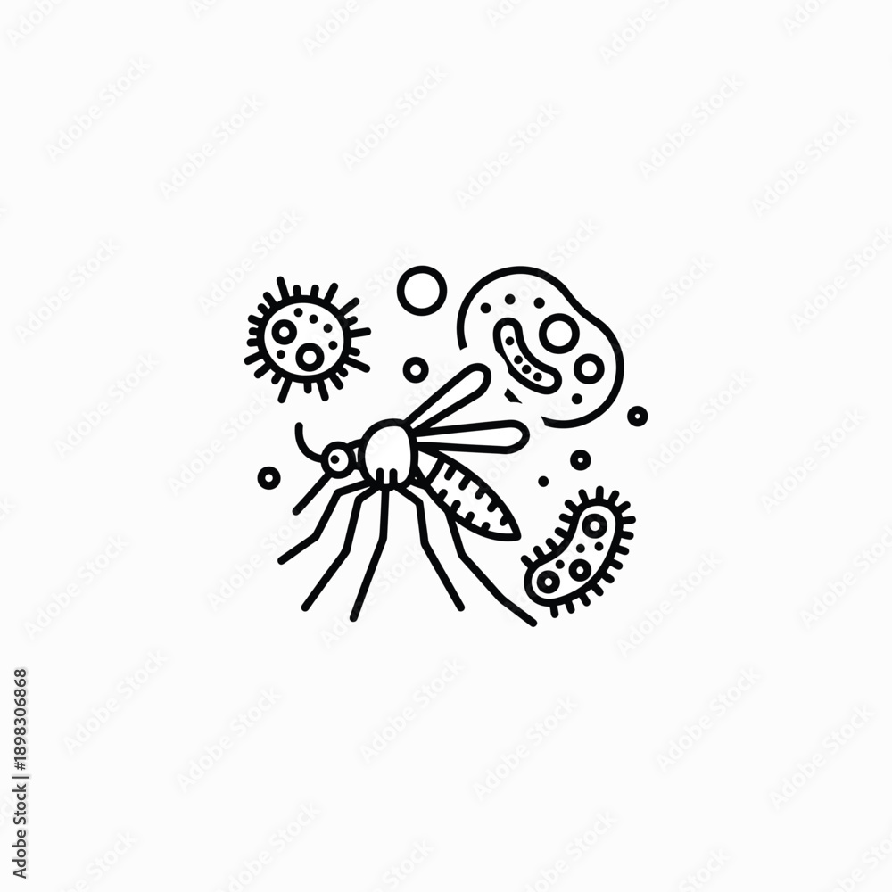Obraz premium Mosquito Spreading Germs