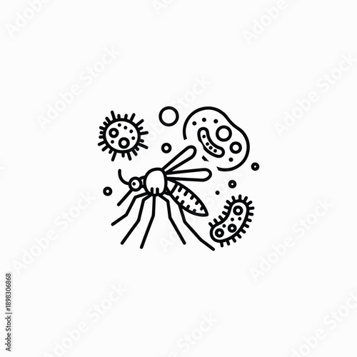 Mosquito Spreading Germs