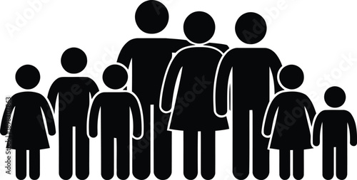 A diverse group of people standing together in a unified manner