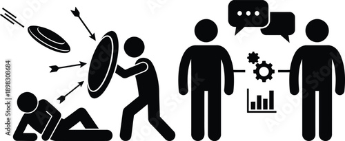 A visual representation of cybersecurity and digital communication concepts