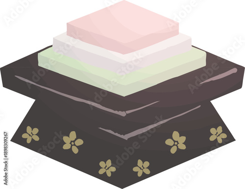 雛祭り 雛飾りの小物 和風ベクターイラスト