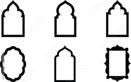 A variety of unique and ornate frame designs showcased in a simple layout.