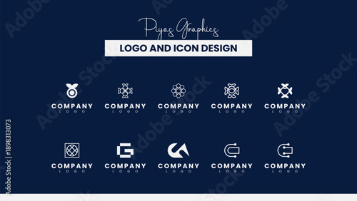 Abstract Geometric Logo Icon Collection