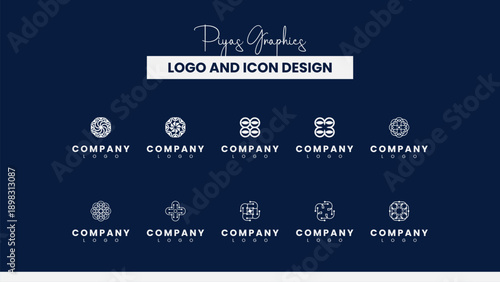 Ornamental Symmetric Logo Design Pack