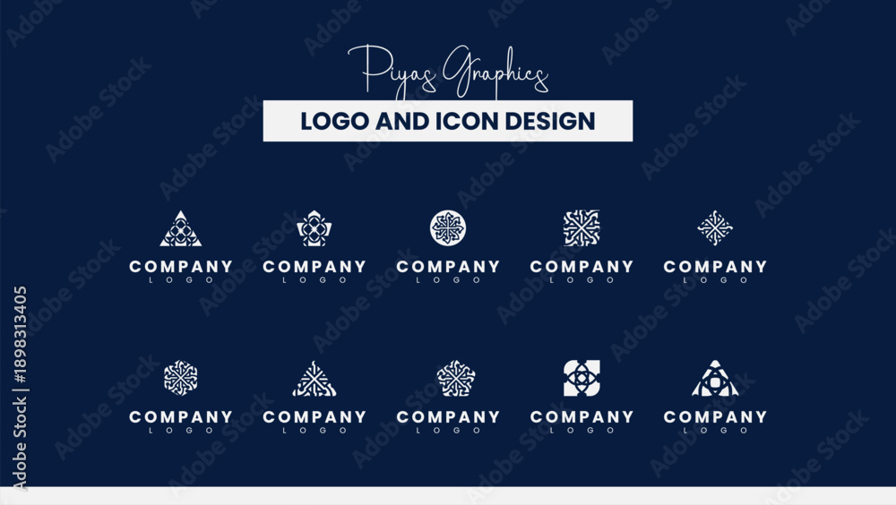 Obraz premium Minimal Modern Logo Icon Bundle