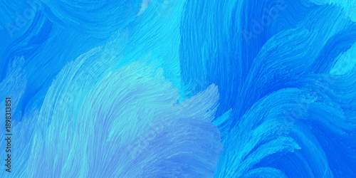 Abstract blue oil paint texture with fluid brush strokes and gradient wave showcases dynamic, flowing brush strokes perfect for modern web design.