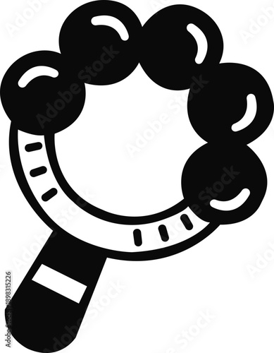 Baby rattle icon with transparent background. black and white baby rattle icons in a simple line art style for newborn and infant development concepts.high quality black style vector.