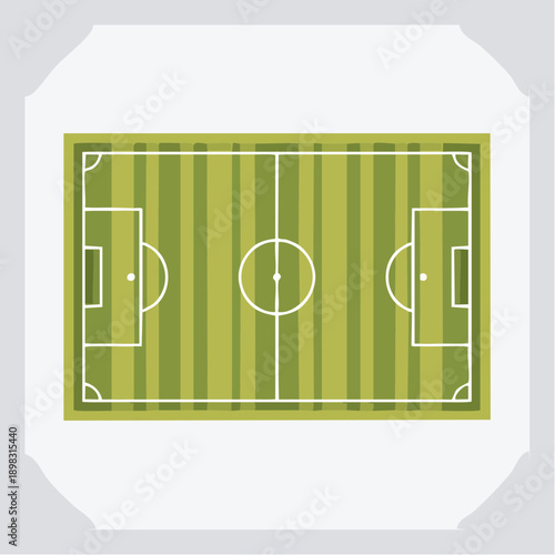 Terrain de football vu du dessus – illustration du marquage complet