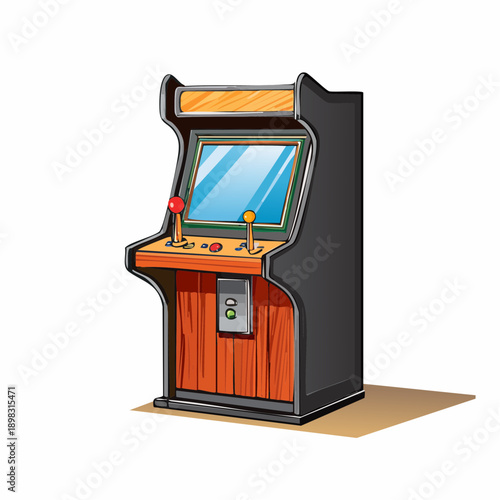 Borne d’arcade rétro – machine de jeu vintage avec joysticks