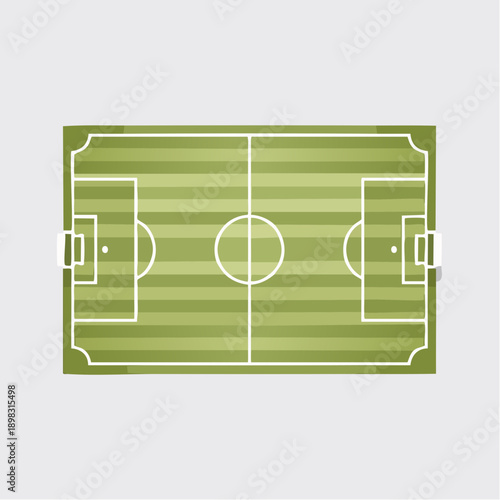 Terrain de football vu du dessus – illustration du marquage complet