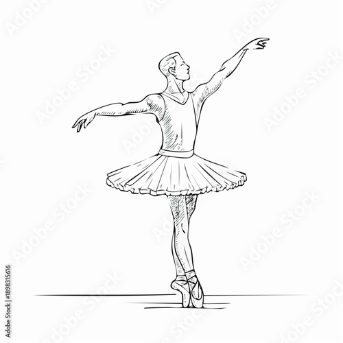 Danseur classique en tutu – expression artistique et diversité de genre