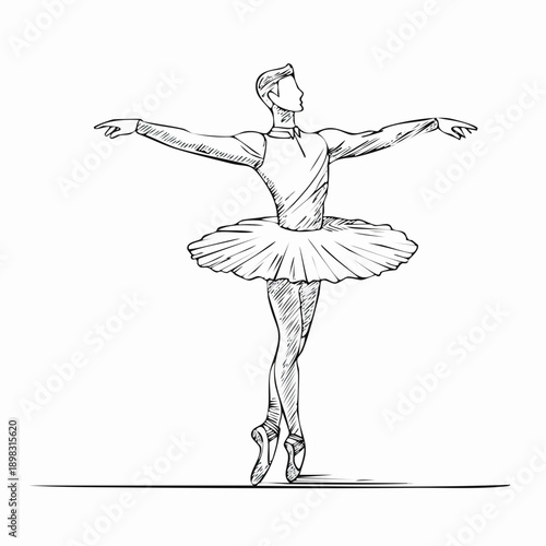 Danseur classique en tutu – expression artistique et diversité de genre