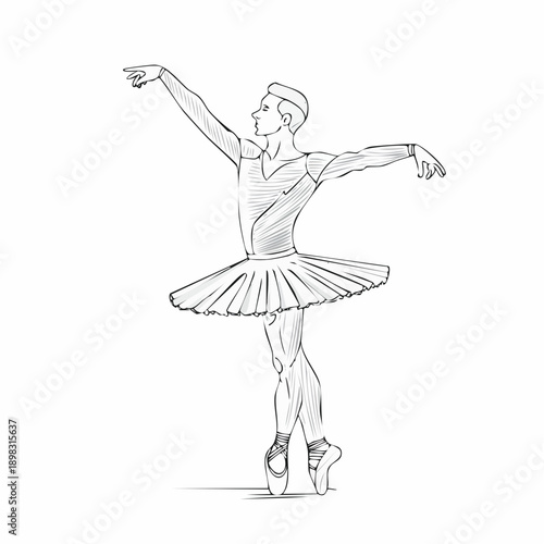 Danseur classique en tutu – expression artistique et diversité de genre