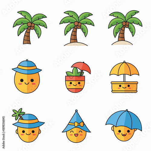 Smiley Icons for Summer