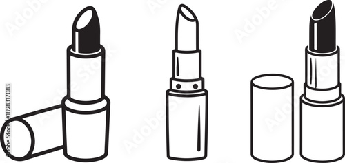 red lipstick isolated on white