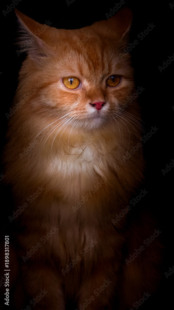 Fototapeta premium portrait of a red cat