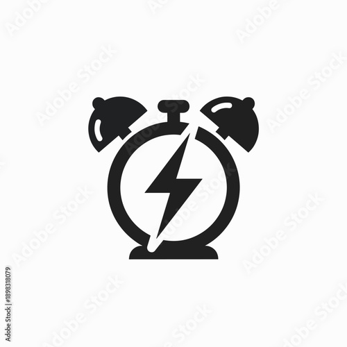 Alarm Clock with Lightning Bolt