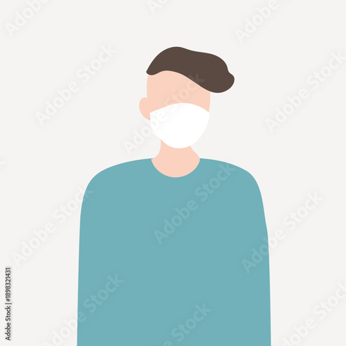 Sick man, healthcare illustration collage element vector