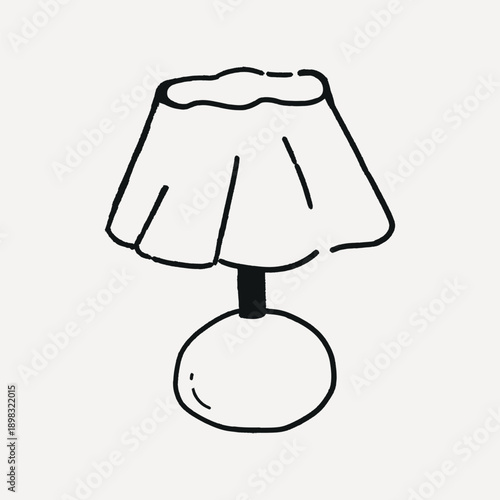 Table lamp, aesthetic illustration design element vector